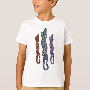 T-shirt BALI lézard bleu violet rouge