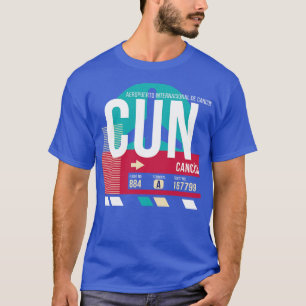 T-shirt Balise bagage du code de l'aéroport CUN de Cancun 