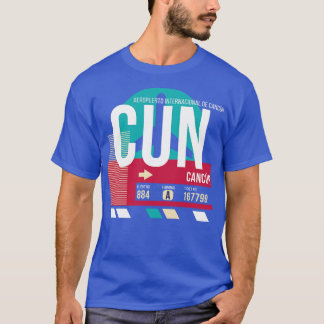 T-shirt Balise bagage du code de l'aéroport CUN de Cancun