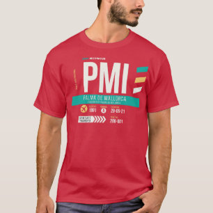 T-shirt Balise Bagage Palma de Mallorca PMI Code aéroport