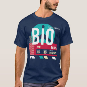 T-shirt Balise bagages BIO Airport Code Bilbao Espagne