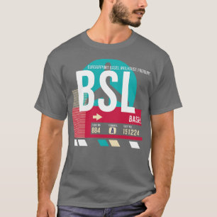 T-shirt Balise Bagages Code Aéroport Bâle Suisse BSL