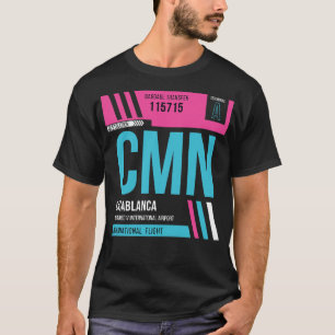 T-shirt Balise Bagages du code de l'aéroport de Casablanca