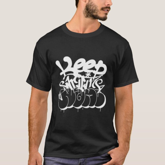 T-shirt Balise Continuer à écrire mon nom Graffiti blanc (Devant)