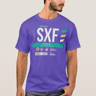 T-shirt Balise de bagage du code aéroport SXF de Berlin