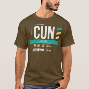 T-shirt Balise de bagage du code de l'aéroport de Cancun C