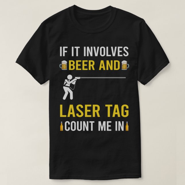 T-shirt Balise de bière et laser (Design devant)