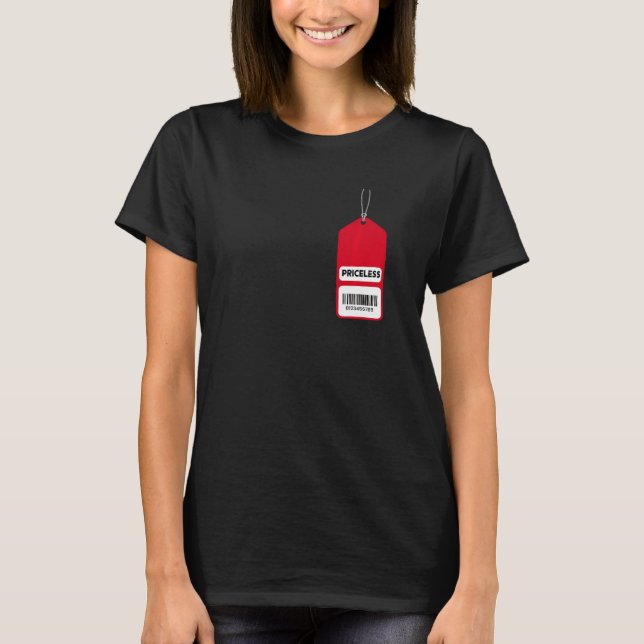 T-shirt Balise de prix cool Code barre sans prix (Devant)