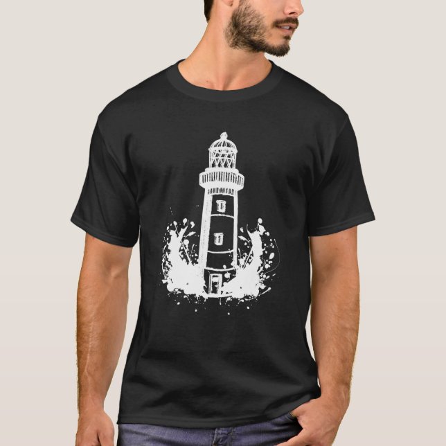 T-shirt Balise de sécurité de la côte d'eau Phare (Devant)