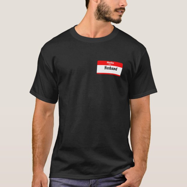 T-shirt Balise Nom Bonjour Je Suis Mari (Devant)
