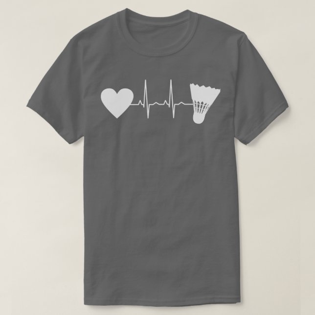 T-shirt Ball Badminton Heartbeat 2 (Design devant)