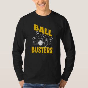 T-shirt Ball Busters Bowling Couple Bowler Alley B