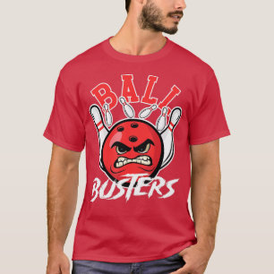 T-shirt Ball Busters Bowling Couple Bowler Alley B