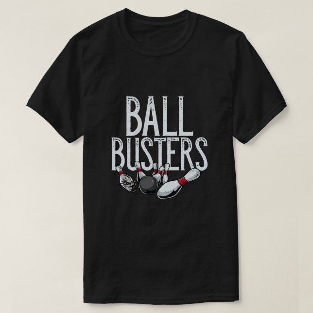 T-shirt Ball Busters, Funny Bowling Team Nom Essential (Design devant)