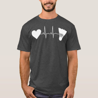 T-shirt Ball de Badminton Heartbeat 1