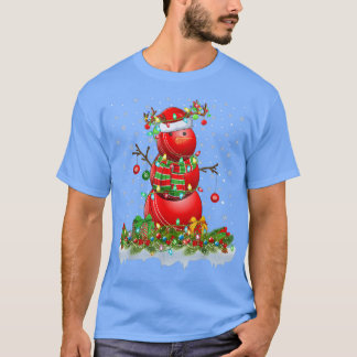 T-shirt Ball de cricket Snowman lumières Ball de cricket C