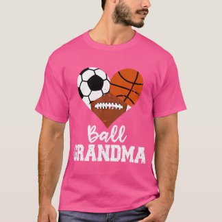 T-shirt Ball Grand-mère Funny Football de basket-ball Foot