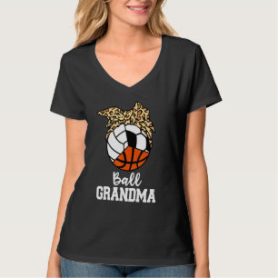 T-shirt Ball Grandma Volleyball de football de basketball 