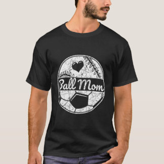 T-shirt Ball Maman Demi Football Demi Baseball Maman Softb