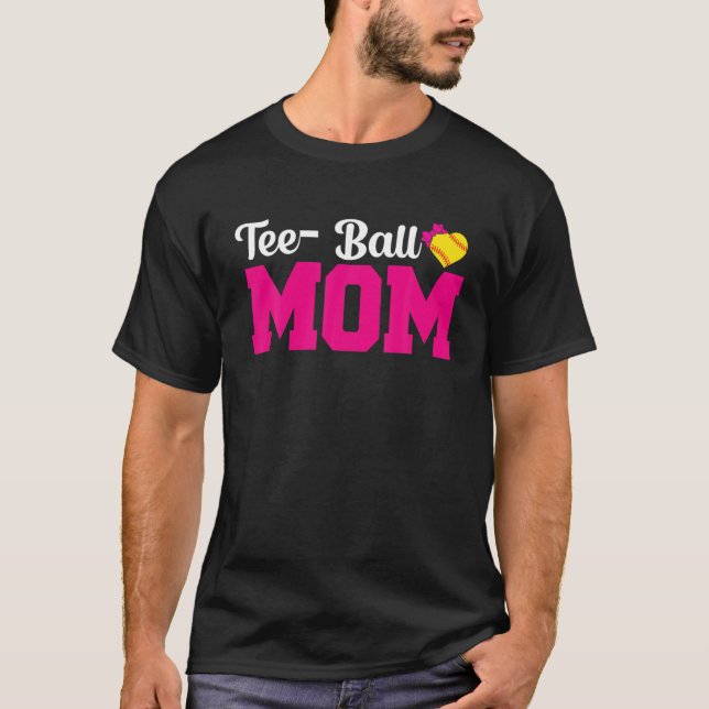 T-shirt Ball Maman Fête de la mère Tee Teeball Maman Ours  (Devant)