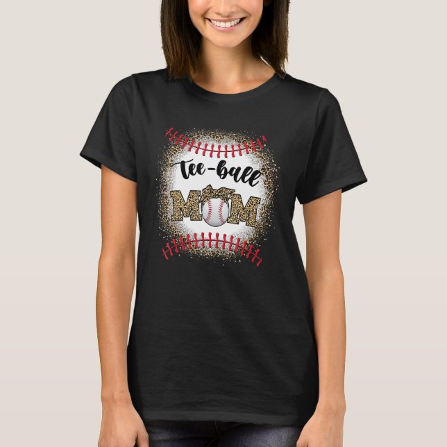 T-shirt Ball Maman Fête des Mères Teeball Maman Leopard (Devant)