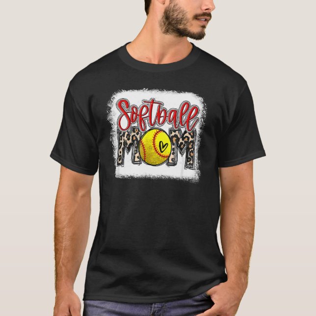 T-shirt Ball Maman Fête des Mères Teeball Maman Leopard 12 (Devant)