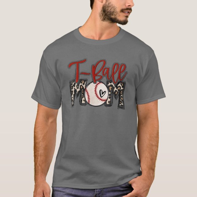 T-shirt Ball Maman Leopard Teeball Maman Funny Ball Maman  (Devant)
