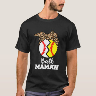 T-shirt Ball Mamaw Baseball Softball Mamaw