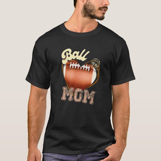T-shirt Ball Mom Womens Cheer Football Mom Mother's Day Fo (Devant)