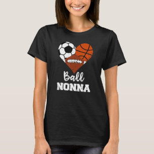 T-shirt Ball Nonna Heart Soccer Basketball Football Nonna