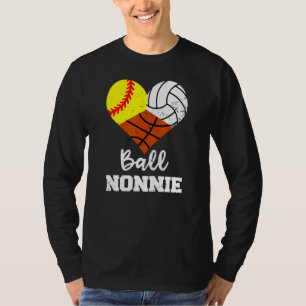 T-shirt Ball Nonnie Heart Softball Volleyball Basketball N