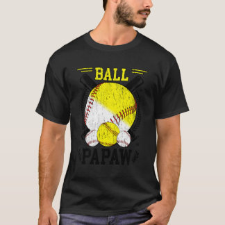 T-shirt Ball Papaw Softball Baseball Papaw Grand-pa