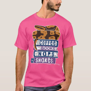 T-shirt Ball Python Café Livres Naps Snakes