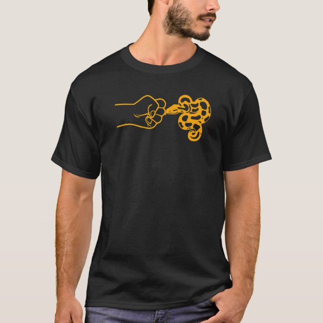 T-shirt Ball Python et main 3 (Devant)