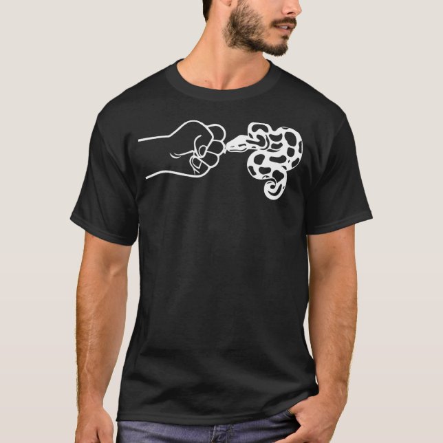 T-shirt Ball Python et main 3 (Devant)