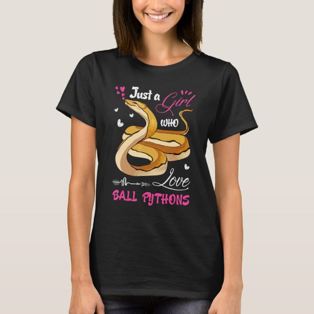 T-shirt Ball Python Femmes Juste Une Fille Qui Aime Ball P (Devant)
