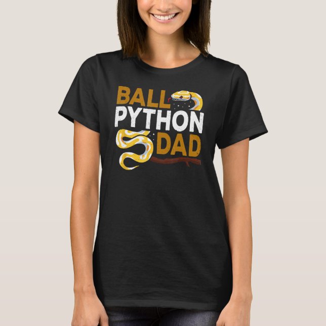 T-shirt Ball Python Papa Snake Papa Lover Herpétologie (Devant)