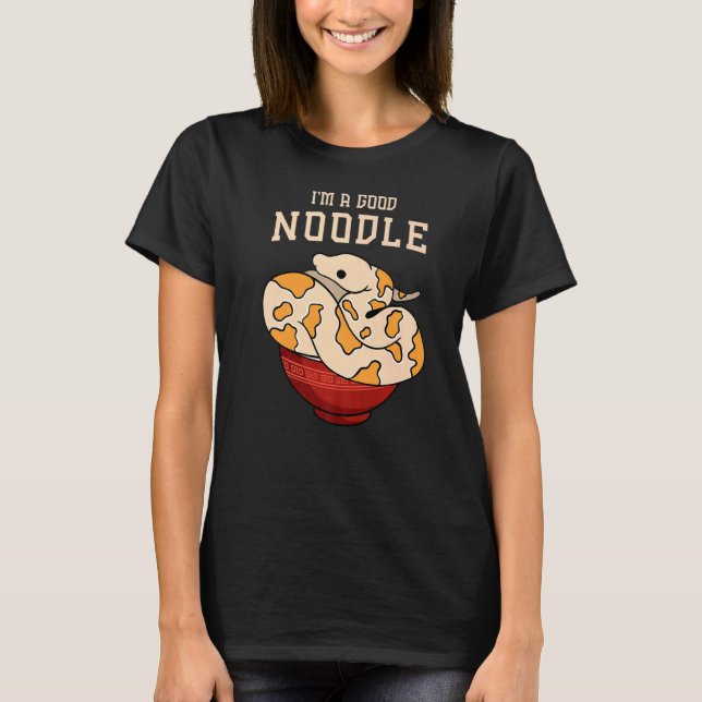 T-shirt Ball Python pour moi je suis une bonne nouille (Devant)