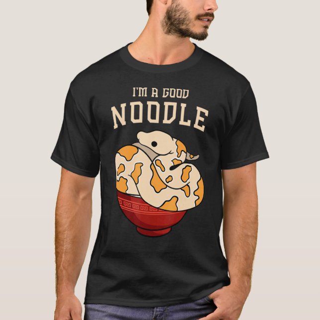 T-shirt Ball Python pour moi je suis une bonne nouille (Devant)