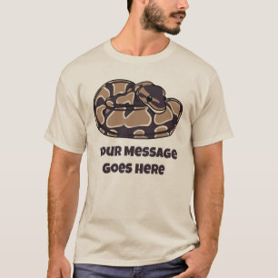 T-shirt Ball Python Snake, Brown et Tan Personnalisé