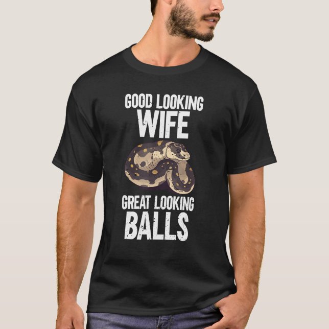 T-shirt Ball Python Snake Reptile Noodle Reptile Snek (Devant)