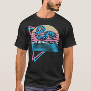 T-shirt Ball Python Snake Retro I Love My Ball Python