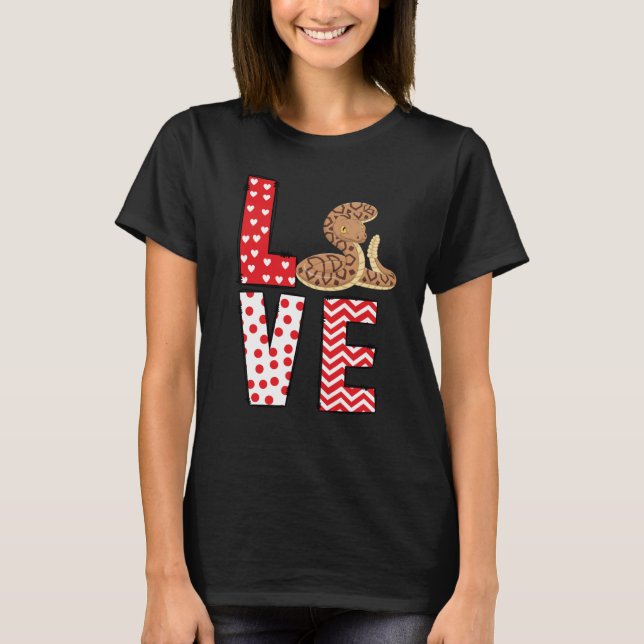 T-shirt Ball Python Valentines Day Love Valentine Cute Hea (Devant)