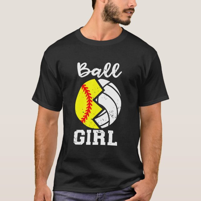 T-shirt Ball Softball Volleyball (Devant)
