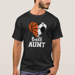 T-shirt Ball Tante Coeur Drôle Football Tante