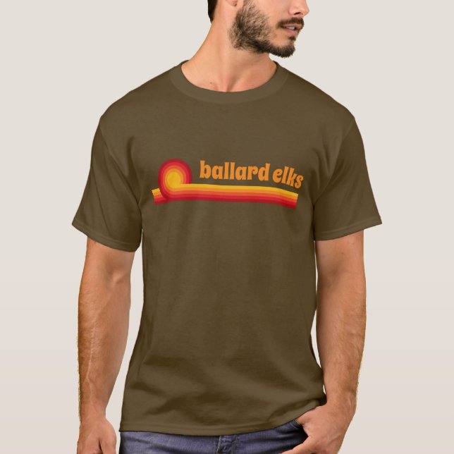 T-shirt Ballard Elks Retro Rainbow (Devant)