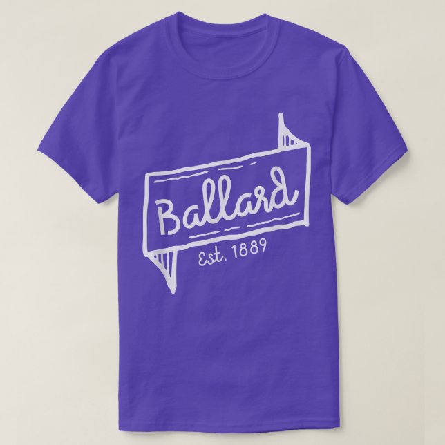 T-shirt Ballard Seattle Washington Est  (Design devant)