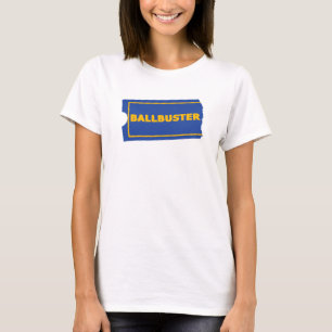 T-shirt BALLBUSTER Funky Parody Retro Video Rental Store