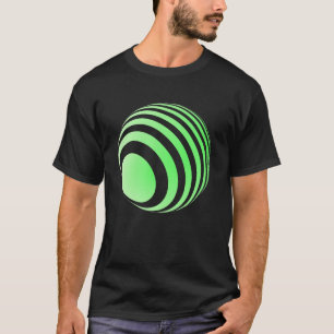 T-shirt Balle 3D avec des bandes vertes -