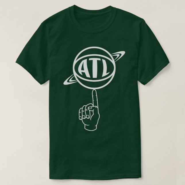 T-shirt Balle à rotation d'Atlanta Blanc (Design devant)
